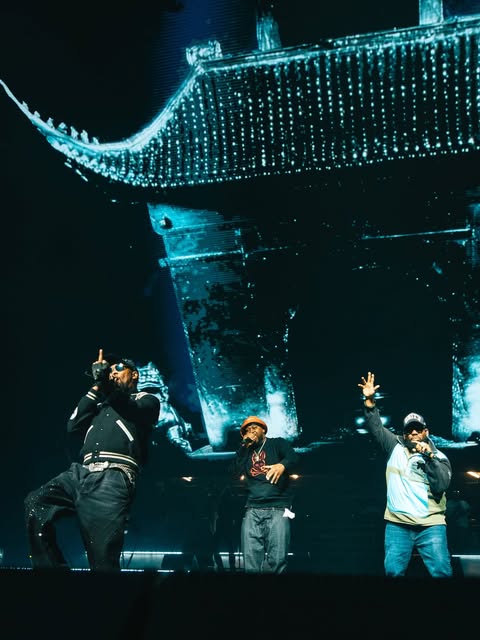 Wu-Tang — les artistes devant le temple lumineux
